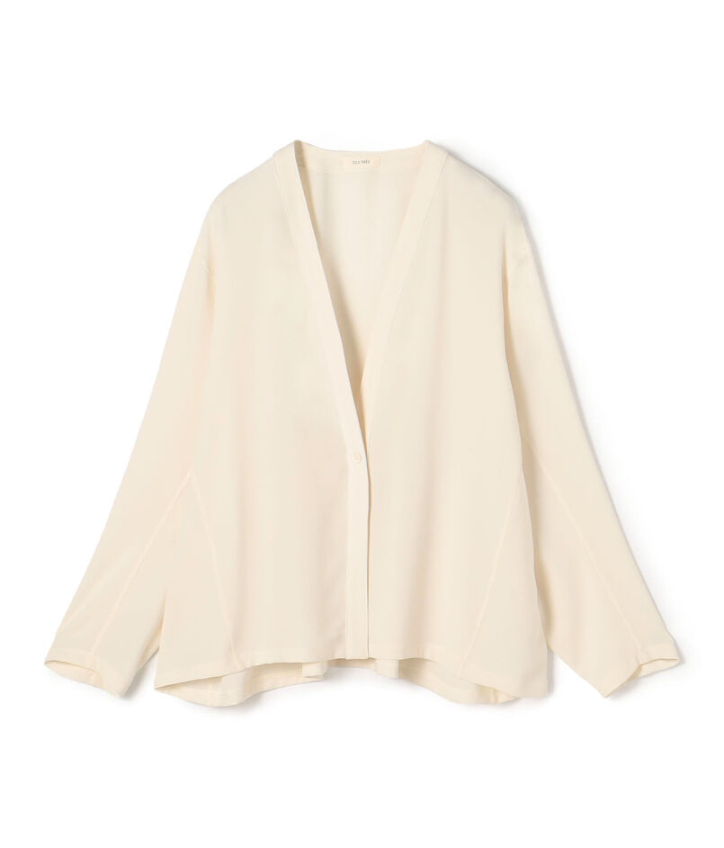 ジャージーライクジョーゼット カラーレスジャケット
