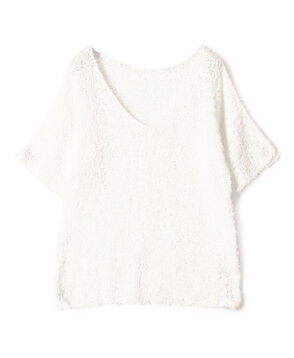 ファンシーヤーン ハーフスリーブプルオーバー