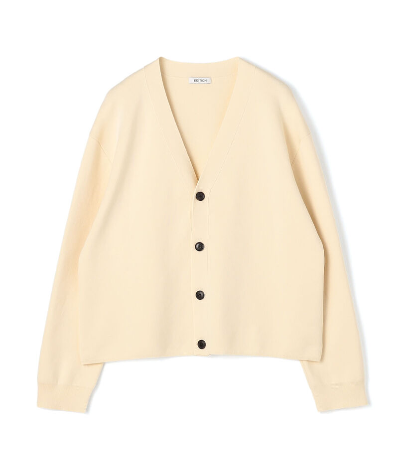 ELS cotton Vネックカーディガン
