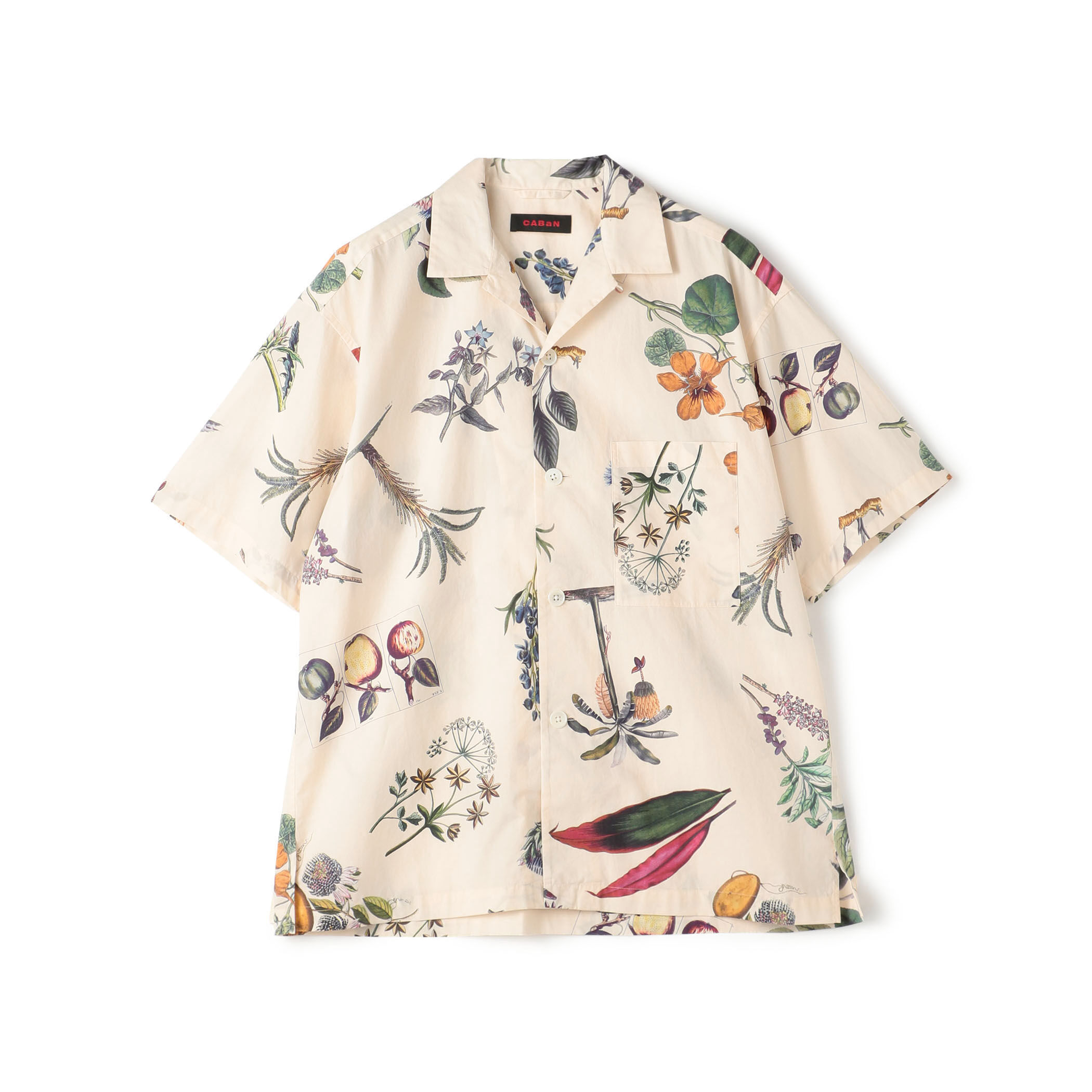 日本初の □CABaN オープンカラーシャツ コットン BOTANICAL NEW トップス