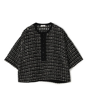メッシュツイード ハーフスリーブプルオーバー