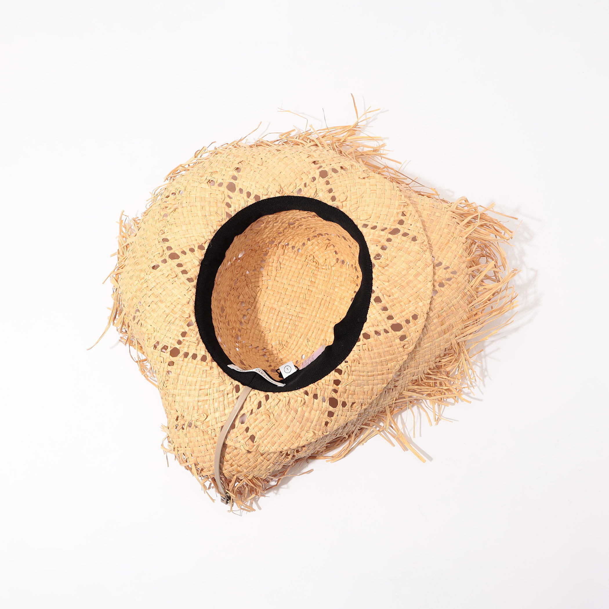 KIJIMA TAKAYUKI RAFFIA ARGYLE WIDE BRIM HAT ラフィアハット