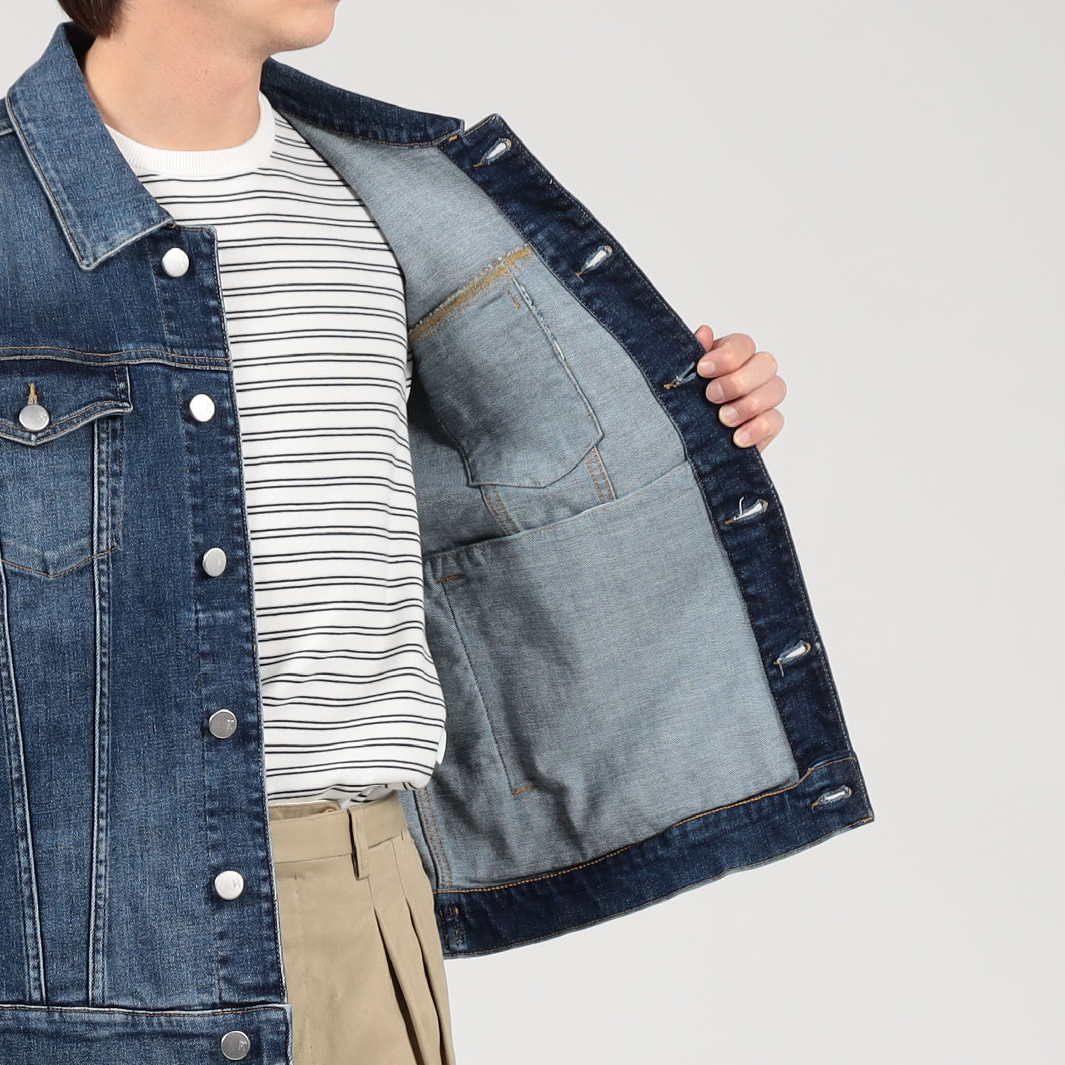 別注】PT TORINO ストレッチデニム トラッカージャケット