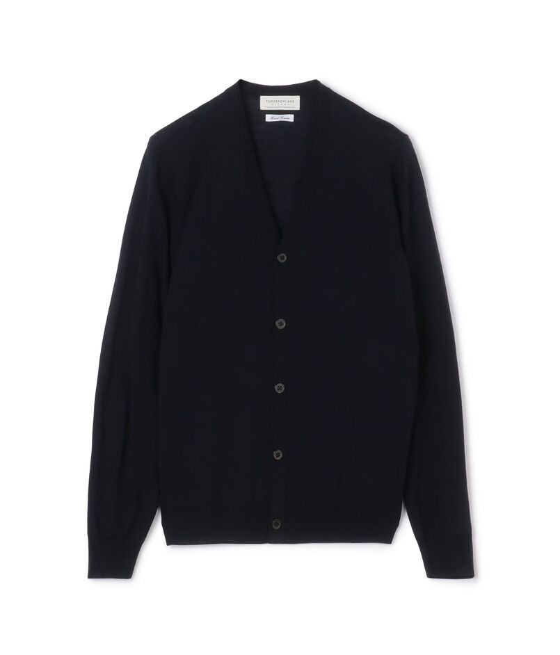 TOMORROWLAND tricot スーパーファインメリノウール Vネックカーディガン S-WOOL