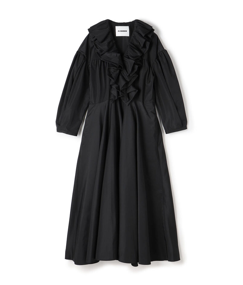 JIL SANDER ラッフルフリルシャツワンピース