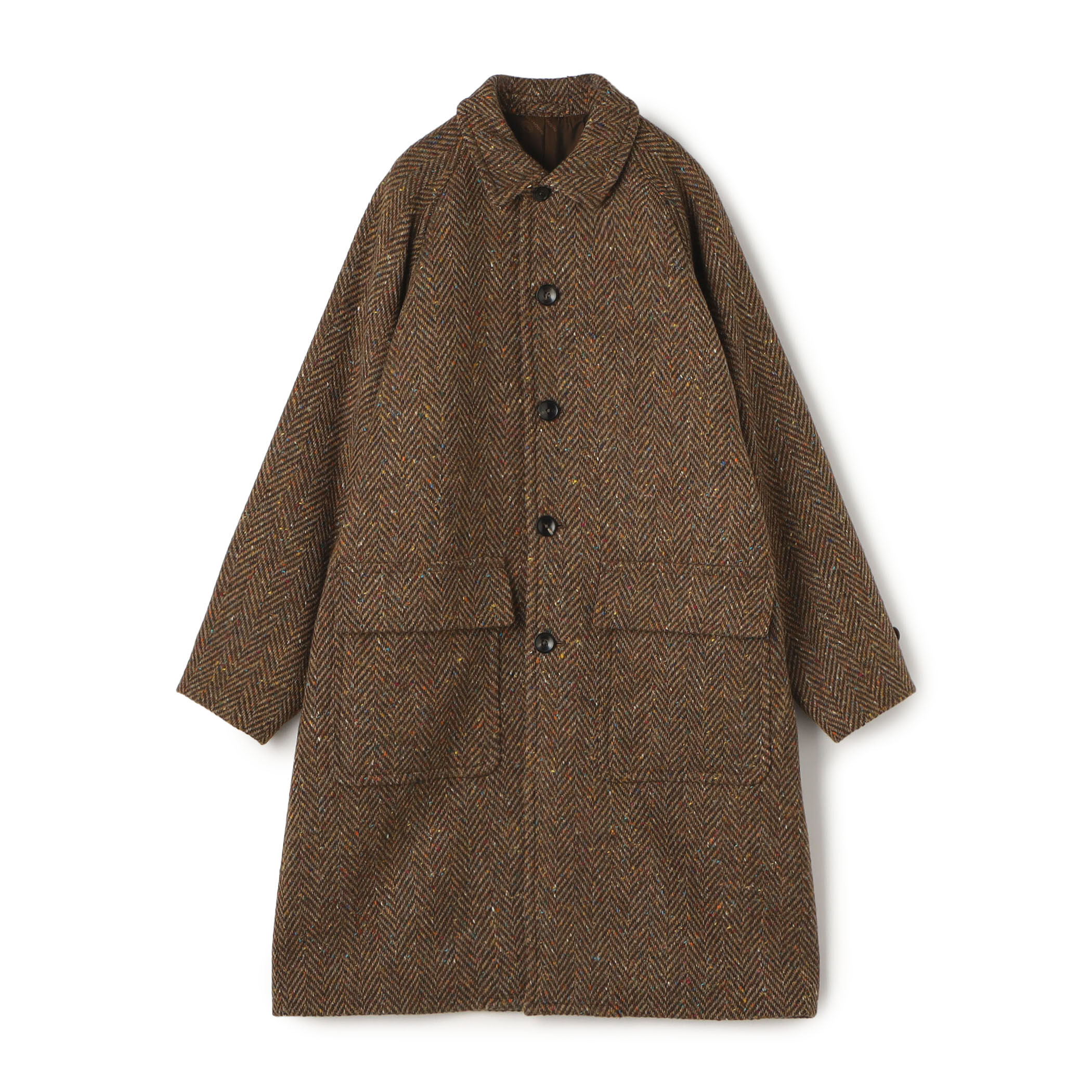 ドネガルツイード ドルマンスリーブ ステンカラーコート MAGEE