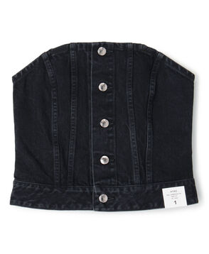 HYKE TWILL STRAPLESS TOP