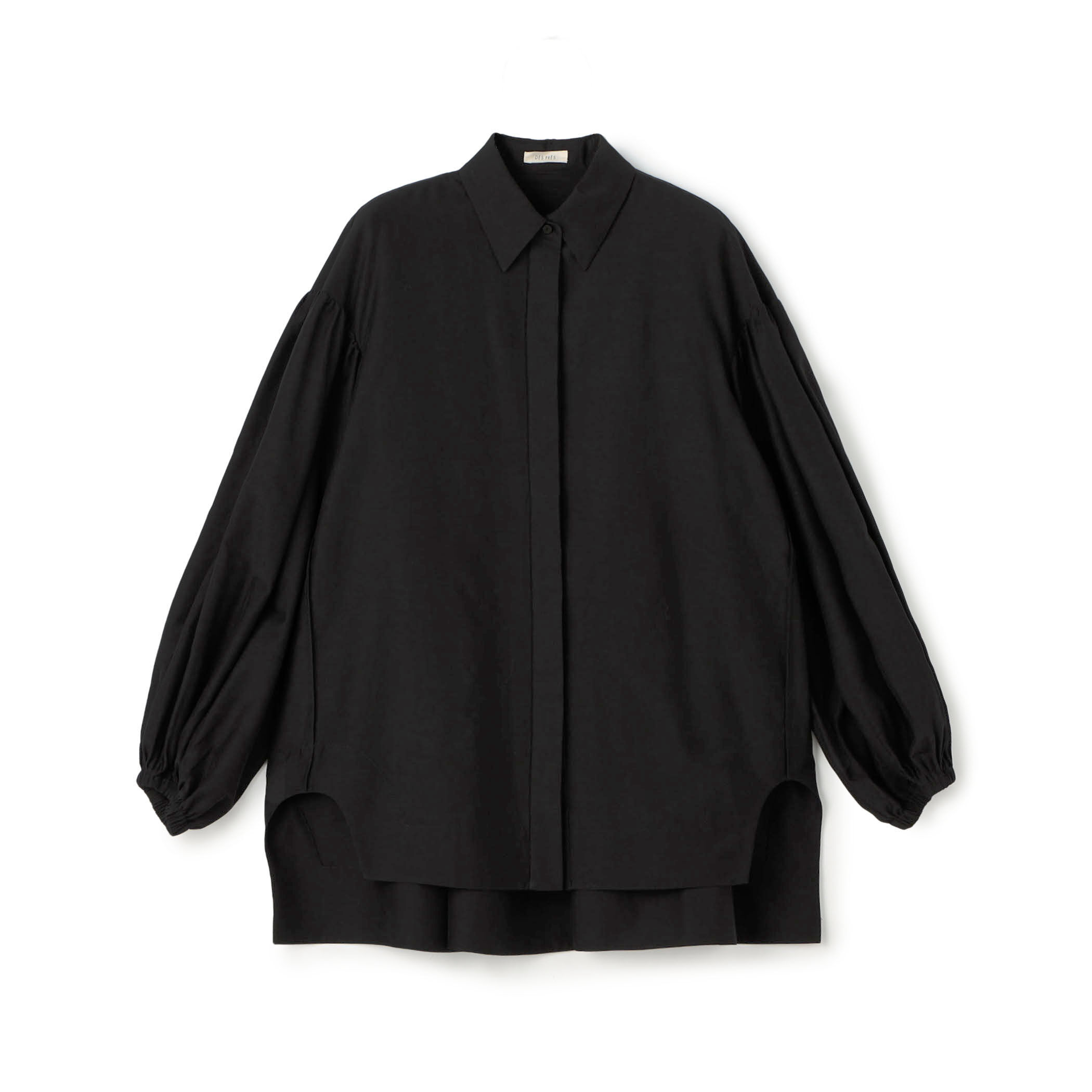 kapital ボタンたくさん　チュニックシャツブラウス　コットン　ブラック kapital ボタンたくさん チュニックシャツブラウス コットン
