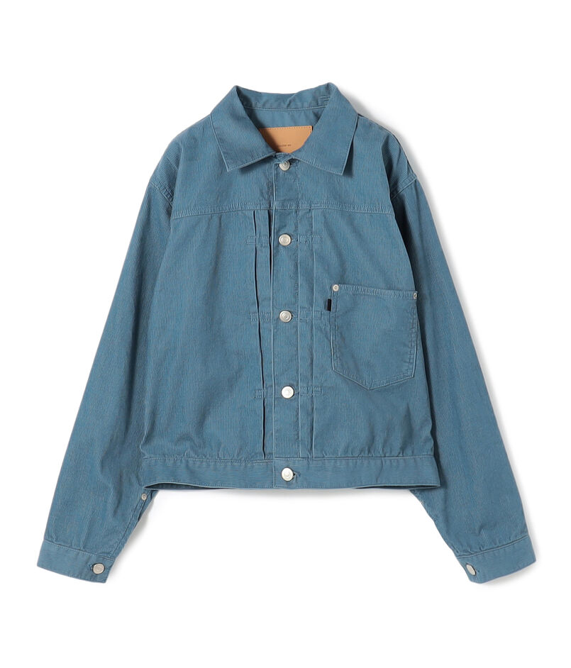 ライトコーデュロイ プリーテッドジャケット