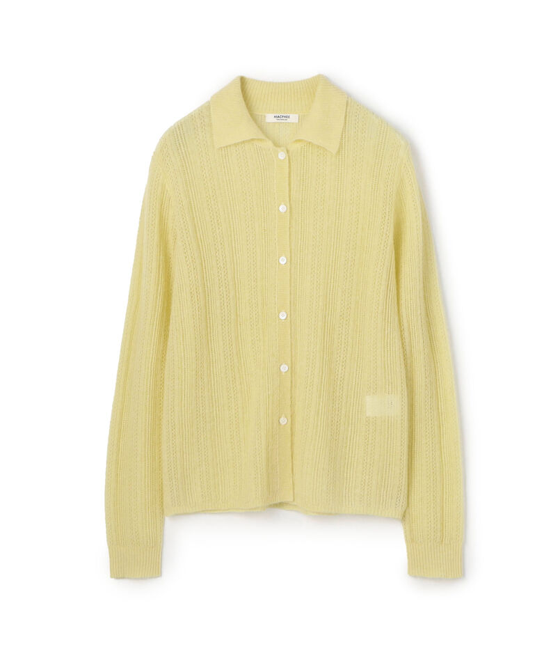 レーシーアルパカブレンド ポロカーディガン