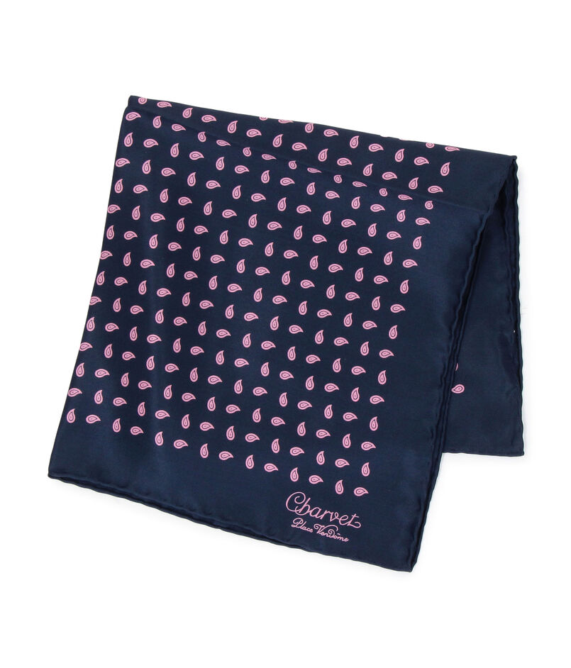 Charvet シルクプリント ポケットチーフ