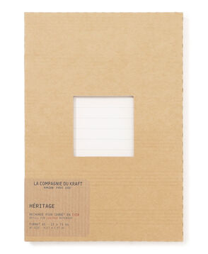 La Compagnie du Kraft Heritage leather cover notebook refill A5 S Lines