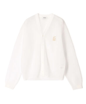 シアーナイロン Vネックカーディガン