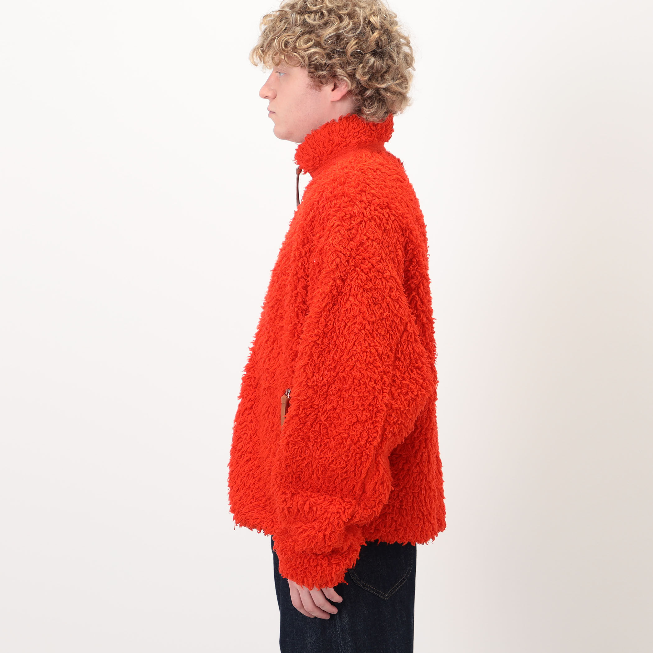 JIL SANDER+ NATURAL COTTON FLEECE ジップアップブルゾン