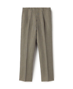 リネンウール 1プリーツ ストレートスラックス DORMEUIL BELFAST