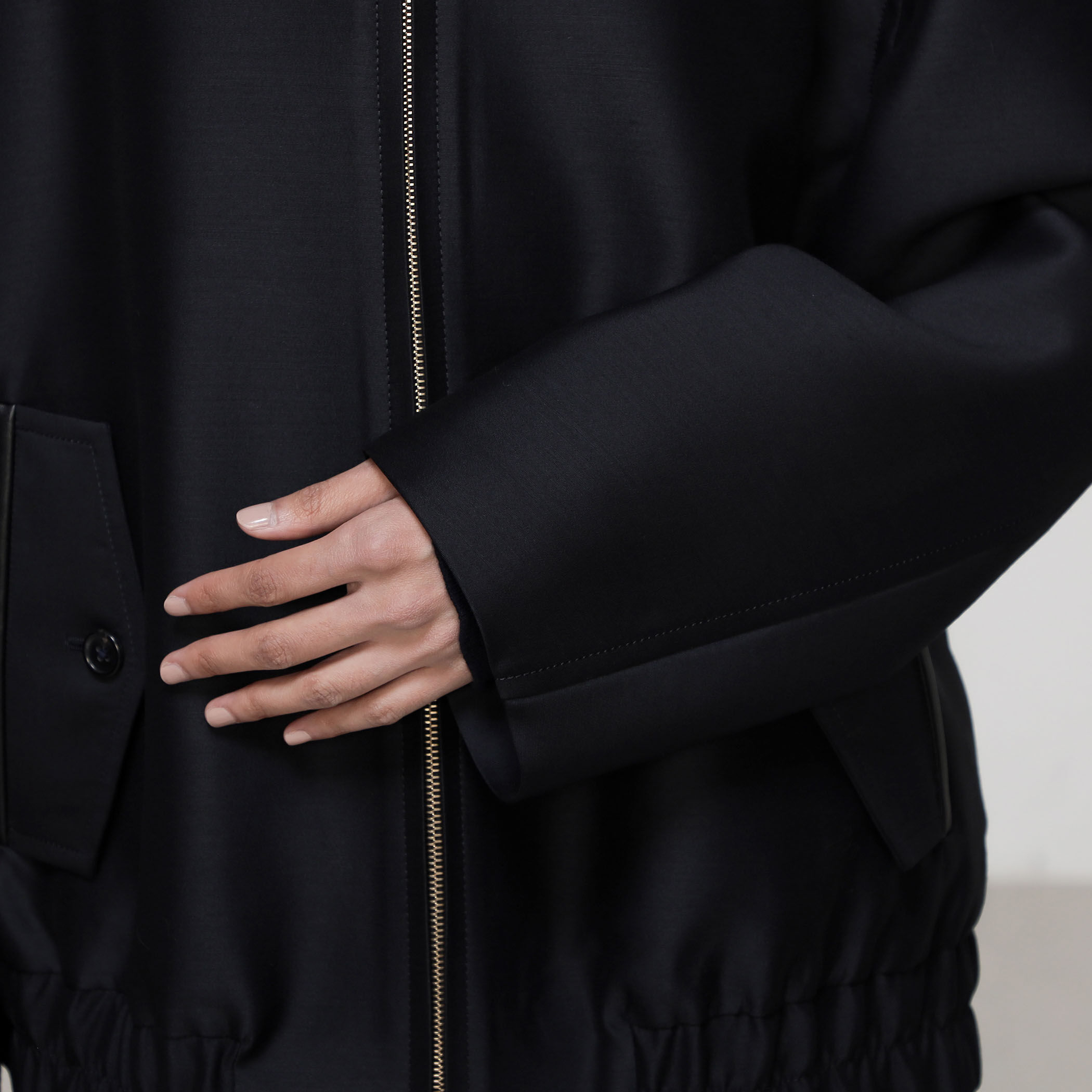 シルクウール ジップアップブルゾン｜トゥモローランド 公式通販