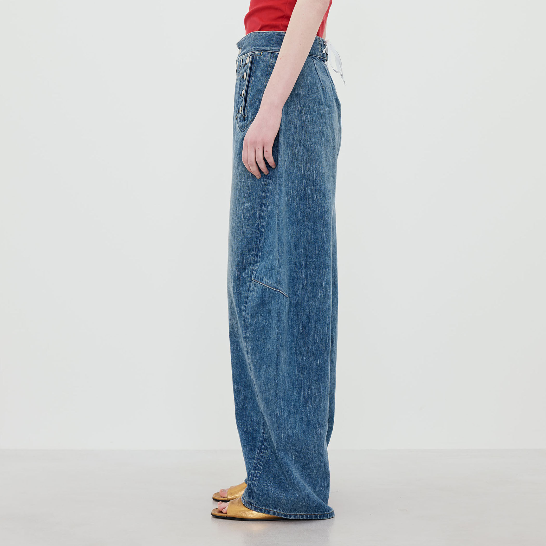 HYKE SAILOR BARREL DENIM バレルデニムパンツ｜トゥモローランド 公式