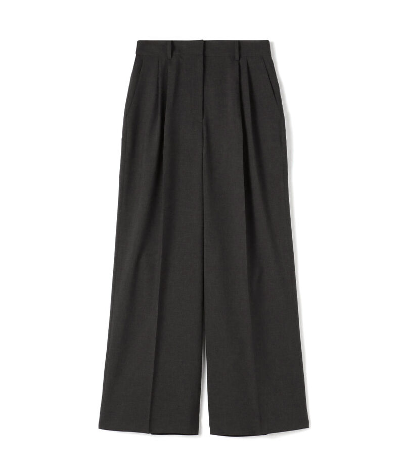 エクストラファインポリエステルトロピカル タックワイドパンツ