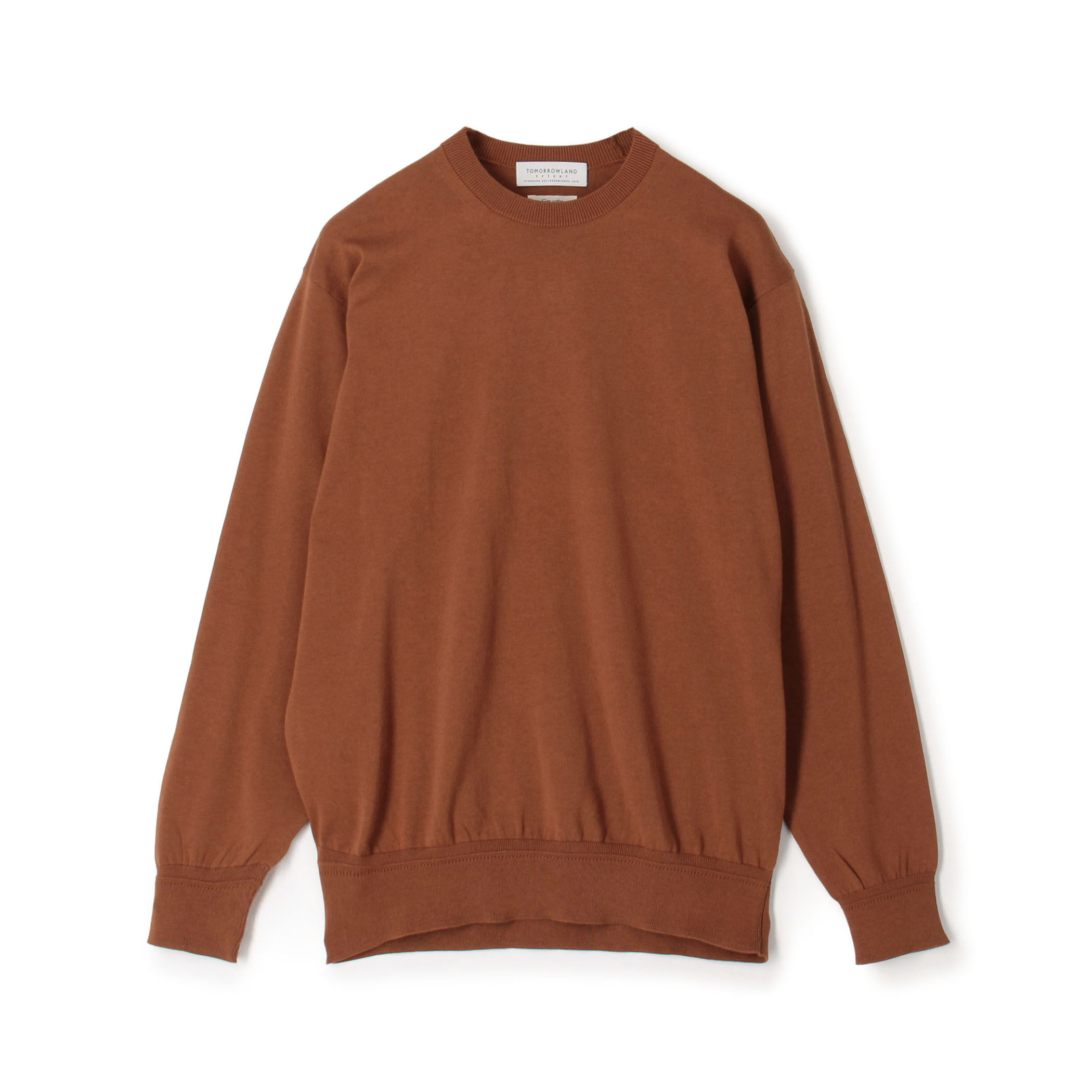 TOMORROWLAND tricot ギザコットン クルーネックプルオーバーニット