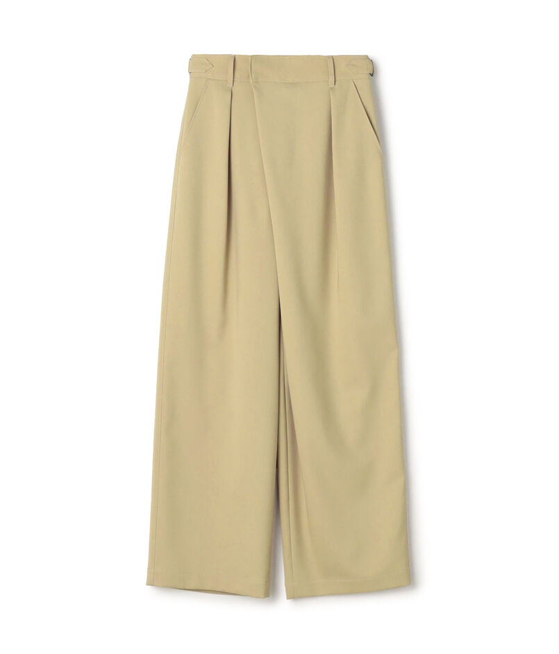 ポリエステルウールドスキン アシンメトリーパンツ