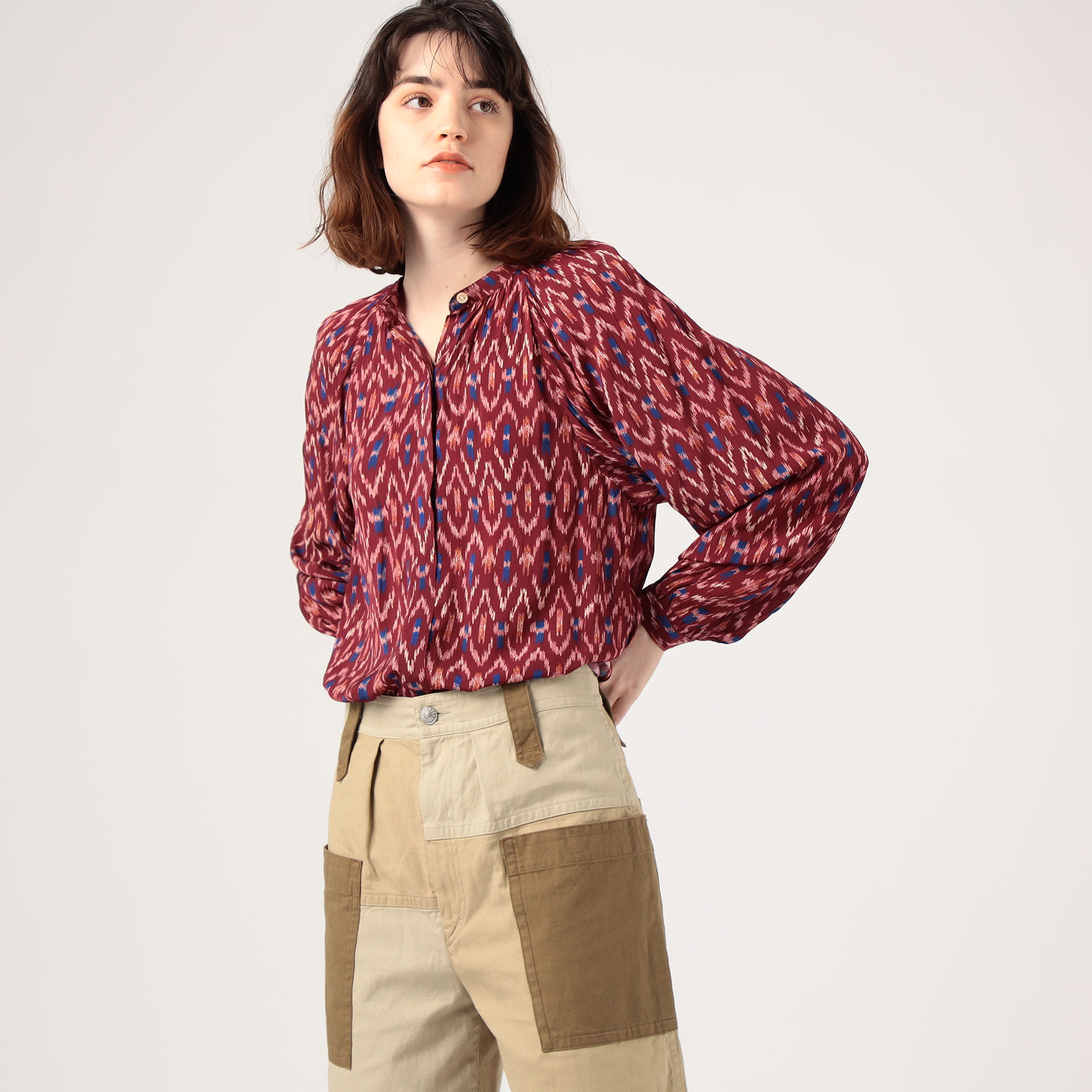 ISABEL MARANT ETOILE AURORA レーヨン プリントシャツ
