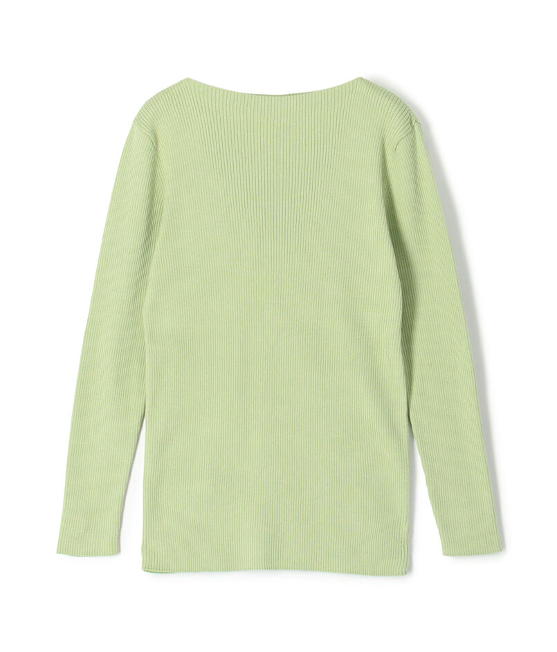 ギザコットンリブ ボートネックプルオーバー