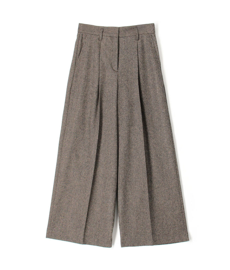 メランジカルゼ タックワイドパンツ