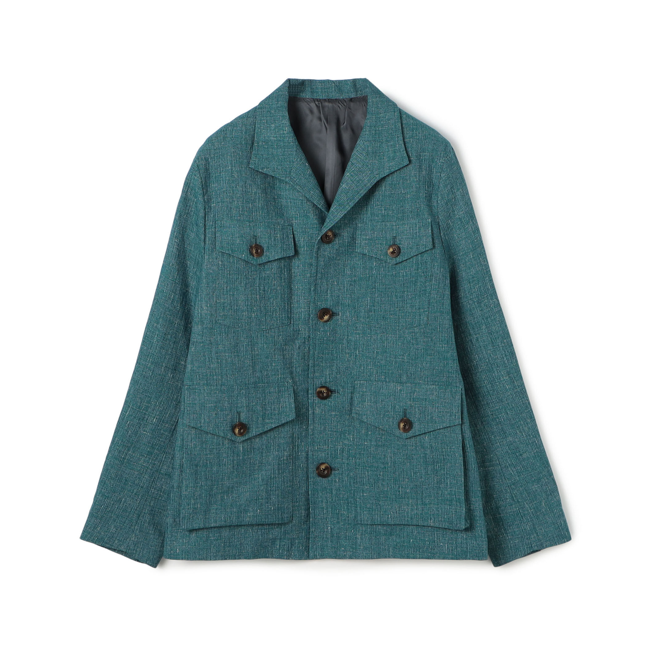 コットンリネンスラブ 4ポケットカバーオールジャケット