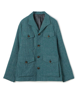 コットンリネンスラブ 4ポケットカバーオールジャケット