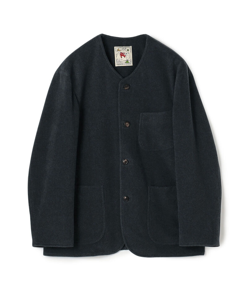 カシミヤモッサ カラーレスジャケット