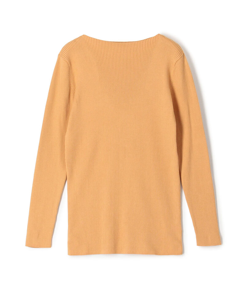 ギザコットンリブ ボートネックプルオーバー