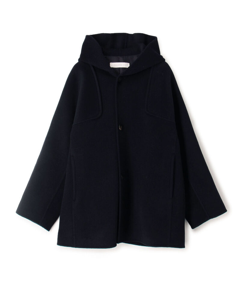 ウールカシミヤダブルフェイス フーデットコート