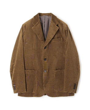 コットンベルベット Pixelプリント3Bジャケット