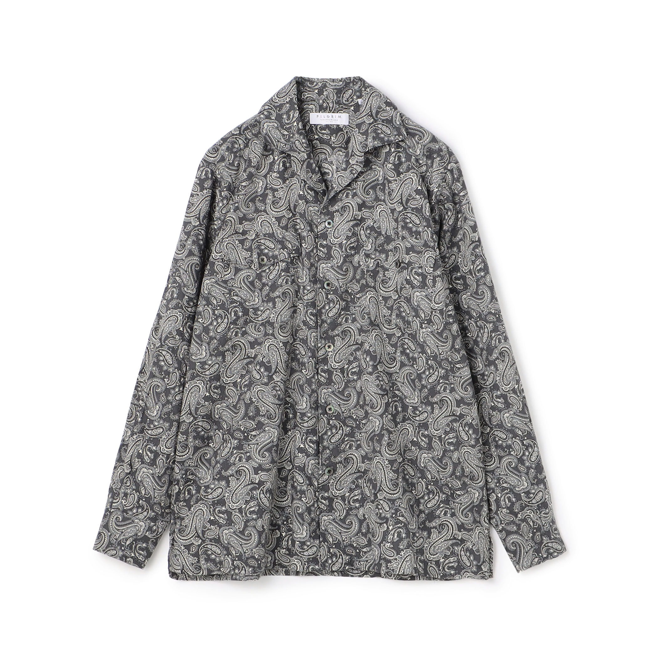 コットンシルク オープンカラー プリントシャツ｜トゥモローランド