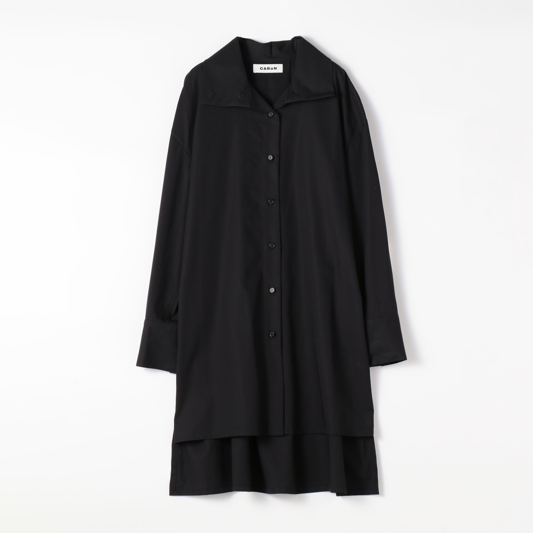 CABaN ウールツイル ハイネックロングシャツ｜トゥモローランド