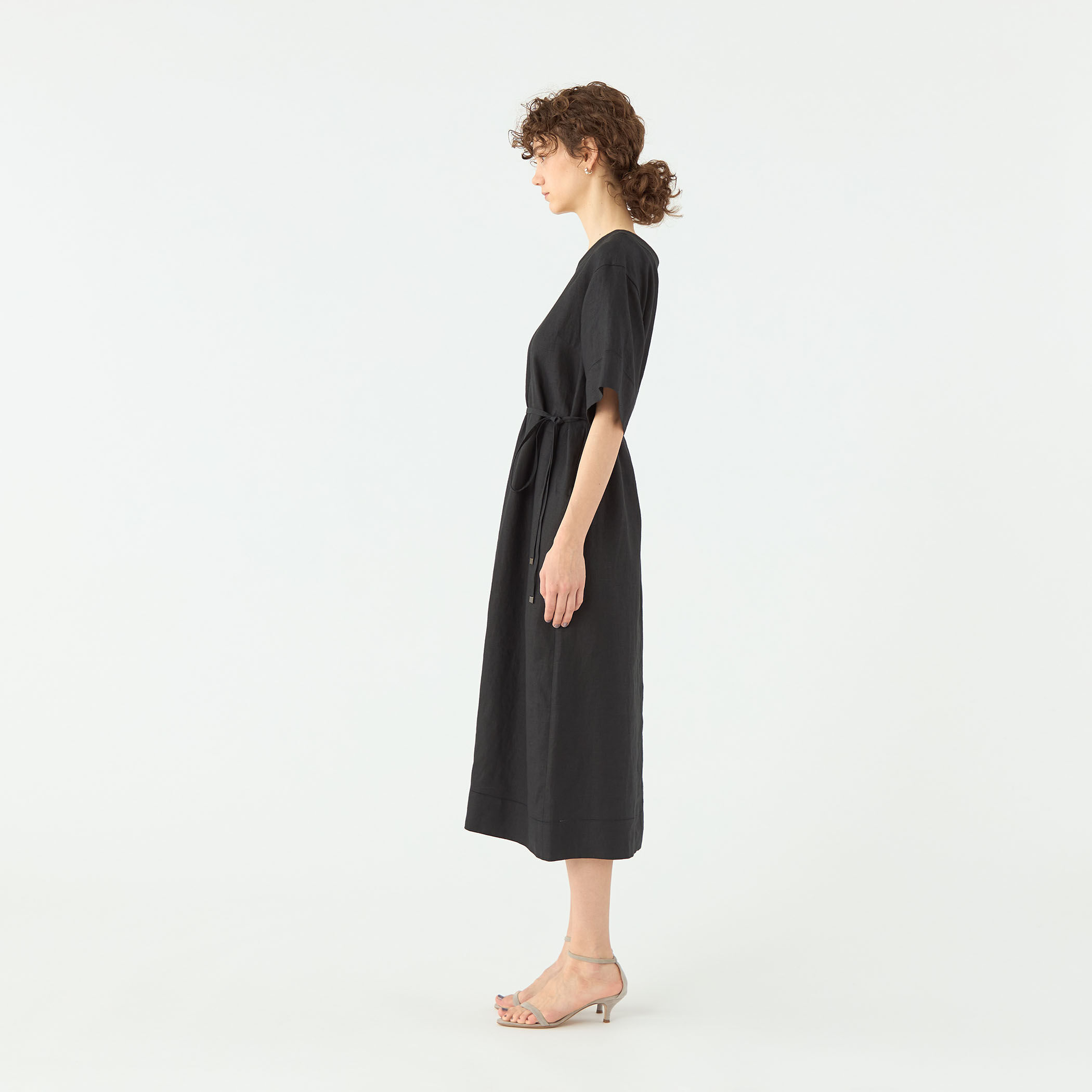 トゥモローランド　コレクション　エフェクトストライプ Vネックワンピース クーポン】【セール 40%OFF】エフェクトストライプ Vネック