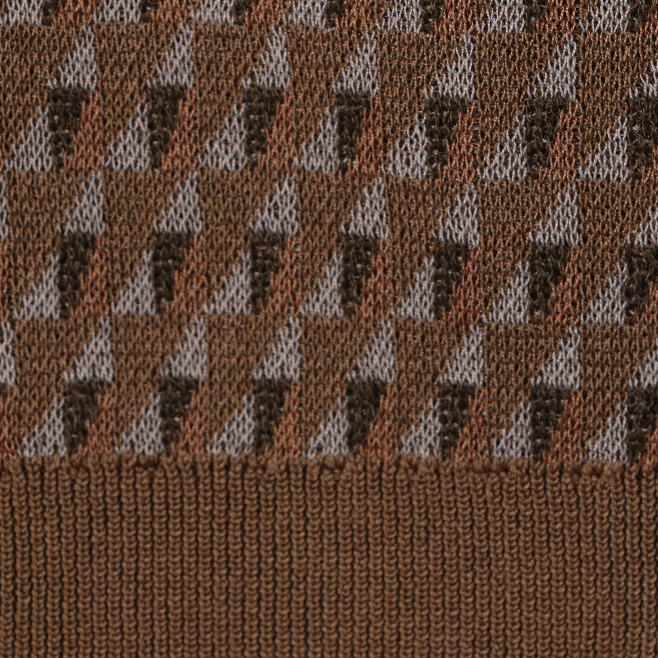 コットンリネンナイロン ジオメトリック ハーフスリーブ プル