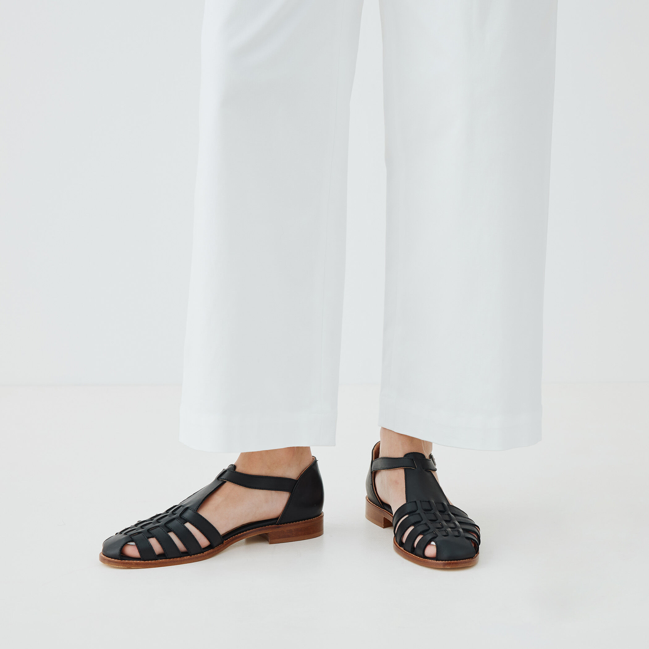 B5283■新品■ギャルリーヴィー コットンオックスストレッチマリンパンツ 32 コットンオックスストレッチ マリンパンツ | GALERIE VIE (Women