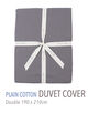 Plain Cotton duvet cover (double)