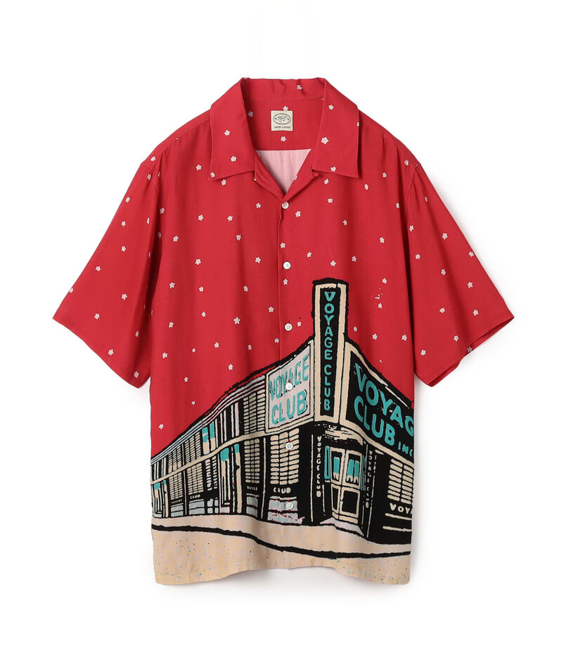 MAISON et VOYAGE レーヨンプリント アロハシャツ