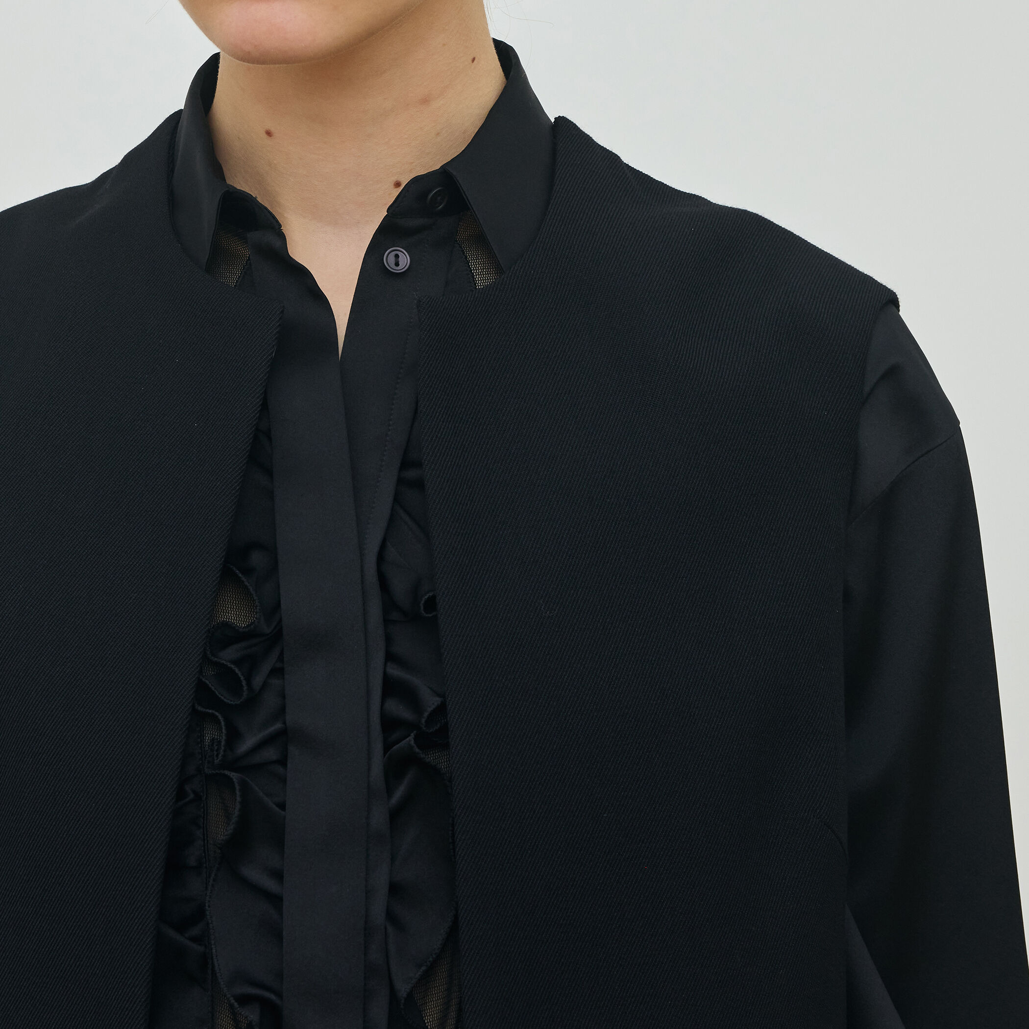 ウールファブリックコンビ ロングジレ｜トゥモローランド 公式サイト