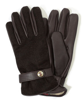 DENTS BELMONT ウールツイード&times;ディアスキン グローブ