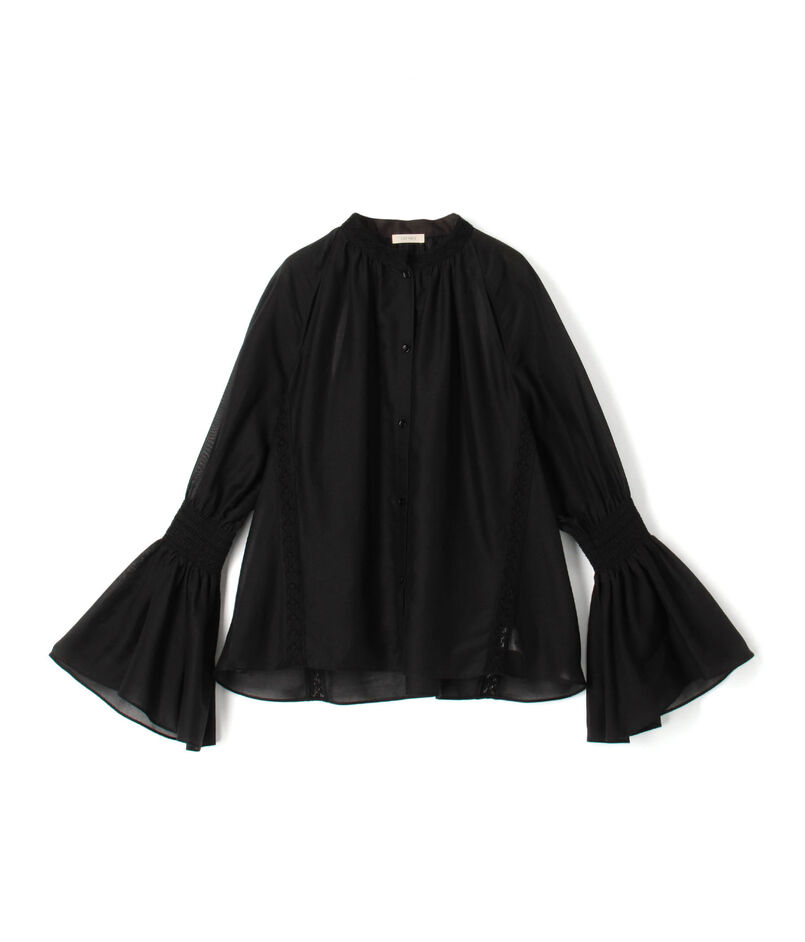 【WEB先行予約】コットンシルクローン ラグランスリットブラウス