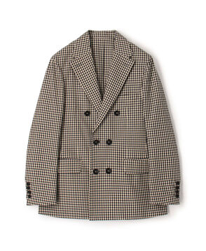 TOMORROWLAND PILGRIM シルクカシミア ギンガムチェック ダブルブレステッド6Bジャケット