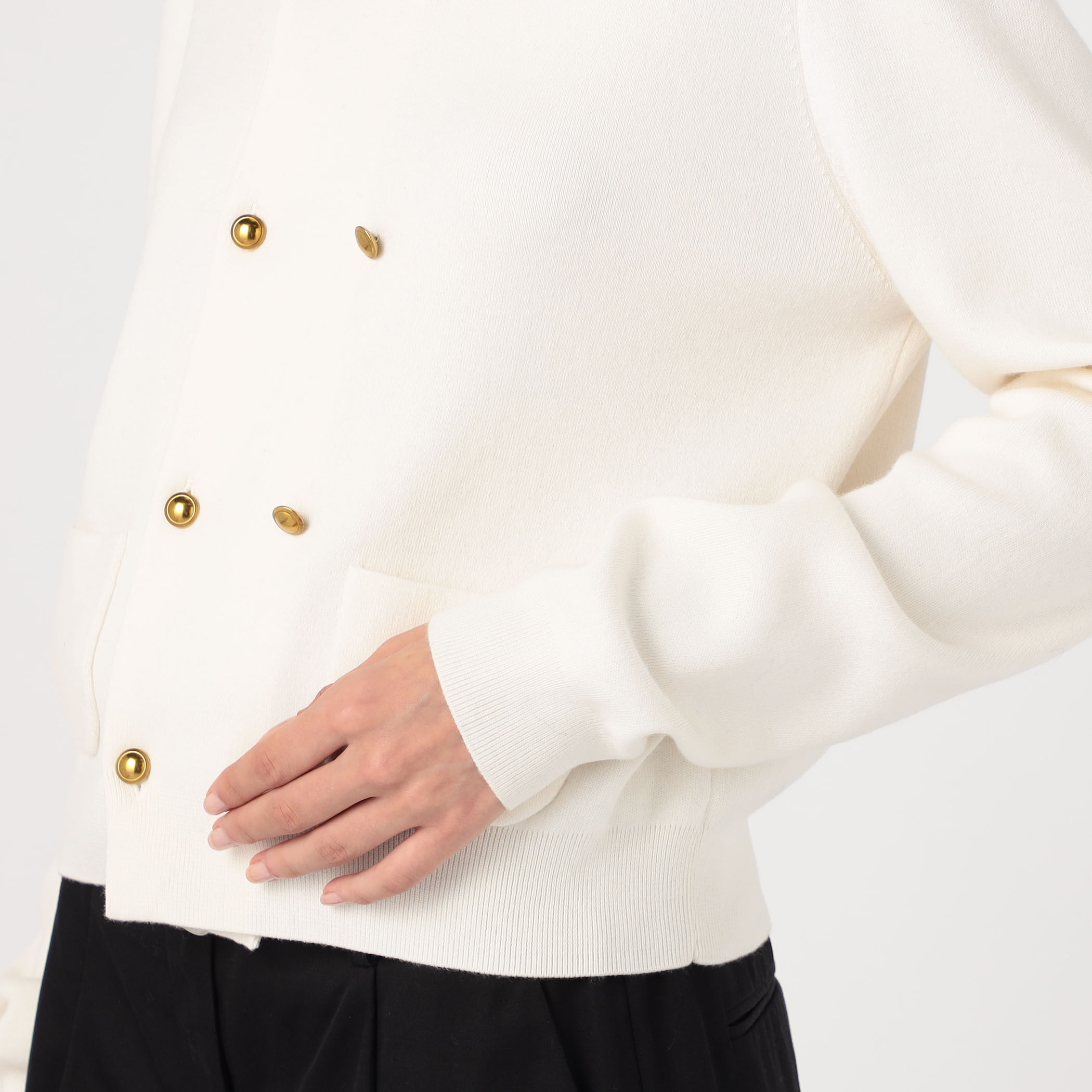 コットンカシミヤ ダブルボタンカーディガン｜トゥモローランド