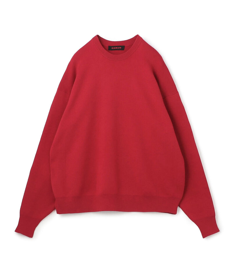 コットンカシミヤ クルーネックプルオーバー
