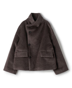 スーリーアルパカ ハイネックオーバルコート