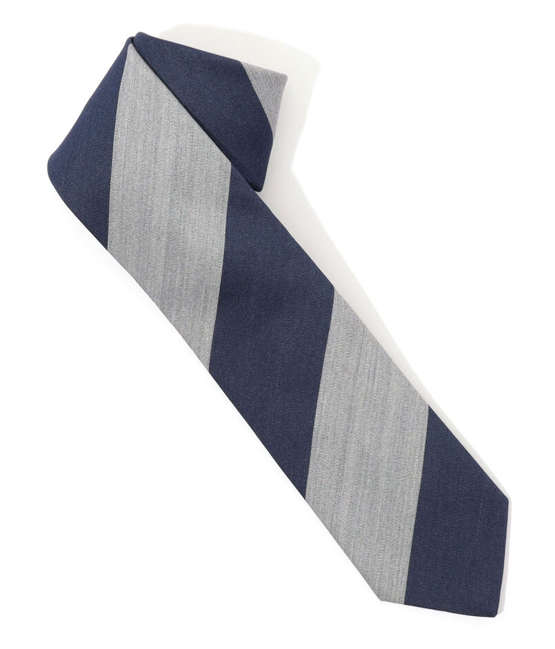 STEFANI BIGI シルクコットン ブロックストライプ（ワイドピッチストライプ） ネクタイ