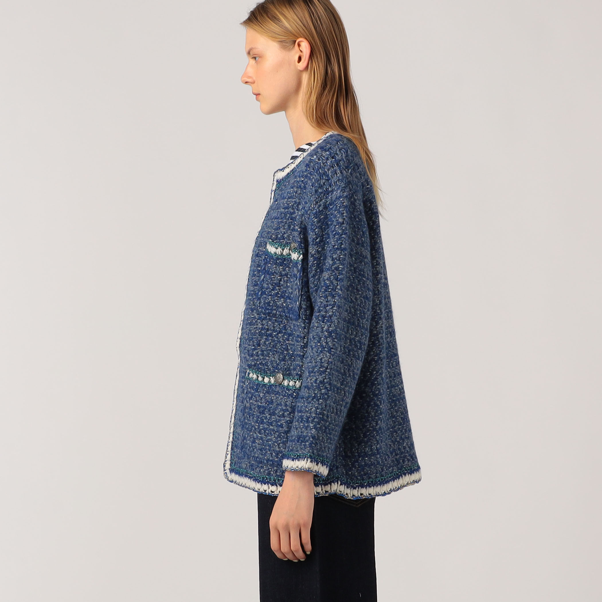 ラメツイードニット 4ポケットカーディガン｜トゥモローランド 公式通販