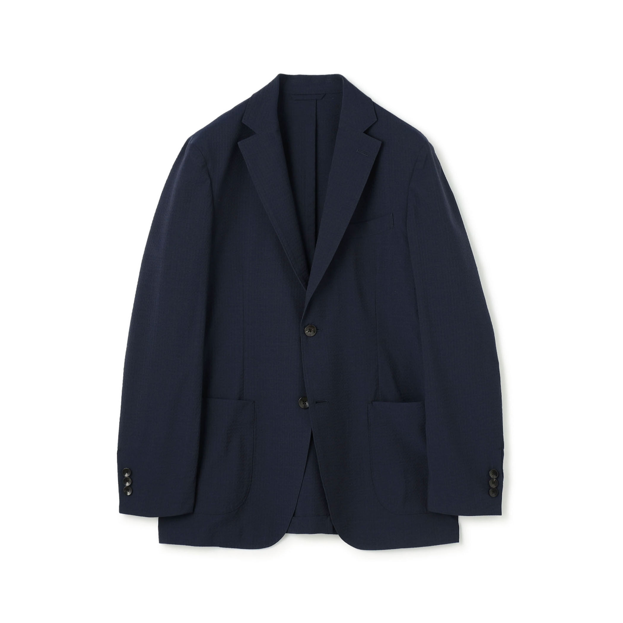 ポリエステルウールサッカー シングルブレステッド2Bジャケット
